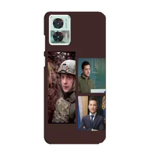 Чехол для Motorola Edge 30 Neo (AlphaPrint - с принтом Зеленского) (Президент)