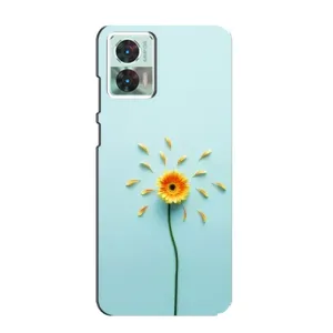 Чехлы с Цветами для Motorola Edge 30 Neo (VPrint) (Желтый цветок)