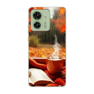 Чехол с принтом «Кофе и дождь» для Motorola Edge 40