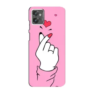 Чохол з принтом для Motorola MOTO G32 (AlphaPrint - Знак сердечка)