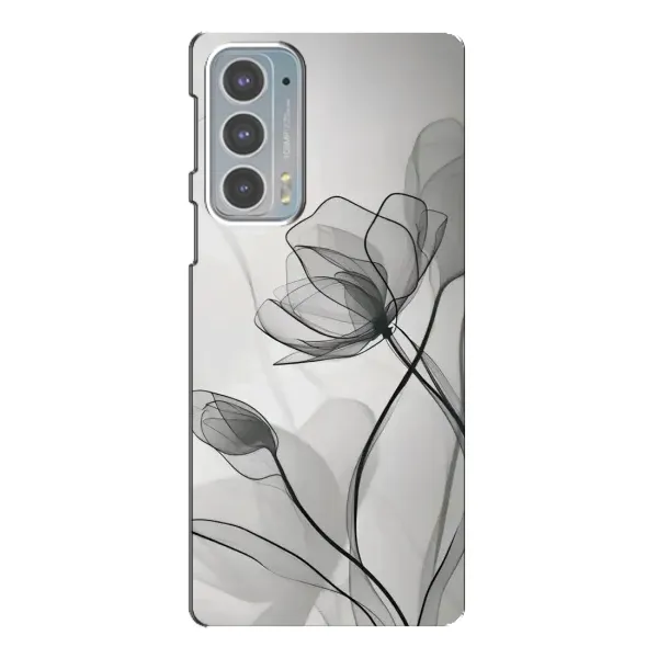 Чохол з принтом «Чорні квіти» для Motorola Edge 20