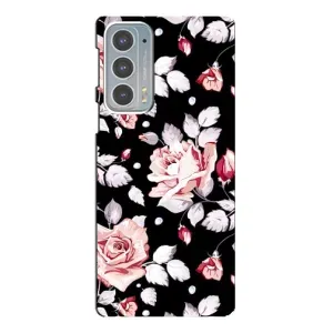 Чохли з квітами для Motorola Edge 20 (VPrint) (Квіти на чорному)