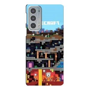 Чохол Майнкрафт на Motorola Edge 20 (AlphaPrint) Minecraft (фон Minecraft)