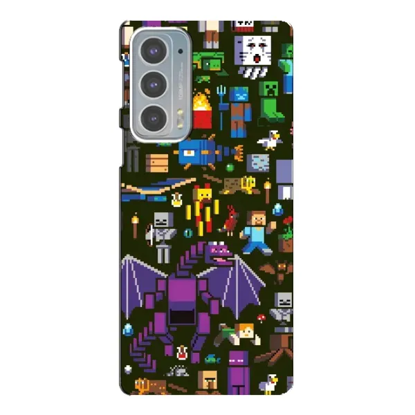 Чехол с принтом «Коллаж Майнкрафт» для Motorola Edge 20 Чехол с принтом «Коллаж Майнкрафт» для Motorola Edge 20