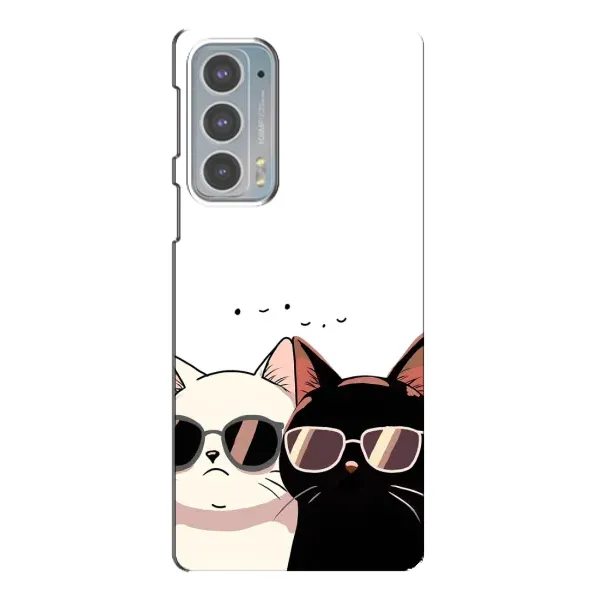 Чохол з принтом «Коти в окулярах» для Motorola Edge 20 Чохол з принтом «Коти в окулярах» для Motorola Edge 20