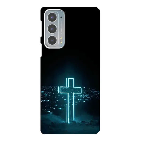 Чехол с принтом «Крест и город» для Motorola Edge 20 Чехол с принтом «Крест и город» для Motorola Edge 20
