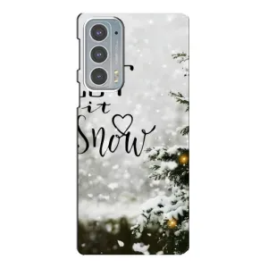 Новорічні, Святкові Чохли для Motorola Edge 20 - 2024 год (Let it snow)
