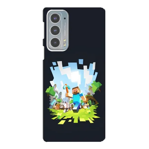 Чехол с принтом «персонажи Minecraft» для Motorola Edge 20 Чехол с принтом «персонажи Minecraft» для Motorola Edge 20