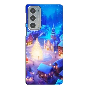 Різдвяні Чохли для Motorola Edge 20 (VPrint) (Різдвяне місто)