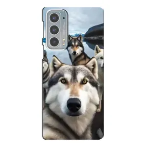 Чохол з Хаскі Motorola Edge 20 - (AlphaPrint) (Селфі Хаскі)