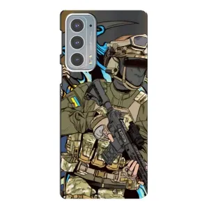 Чехлы с картинкой ЗСУ для Motorola Edge 20 (AlphaPrint) (Воїн ЗСУ)