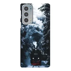 Новорічні, Святкові Чохли для Motorola Edge 20 - 2024 год (Зимовий потяг)