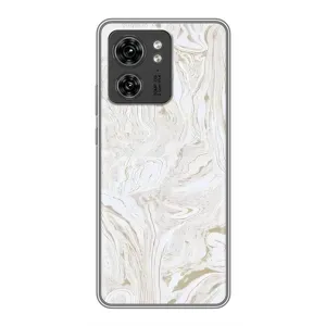 Мраморний чехол на Motorola Edge 40 Pro (VPrint) (Білий мрамор)