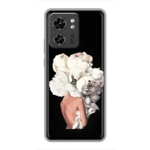 Чехлы (ART) Цветы на Motorola Edge 40 Pro (VPrint) (Білі квіти)