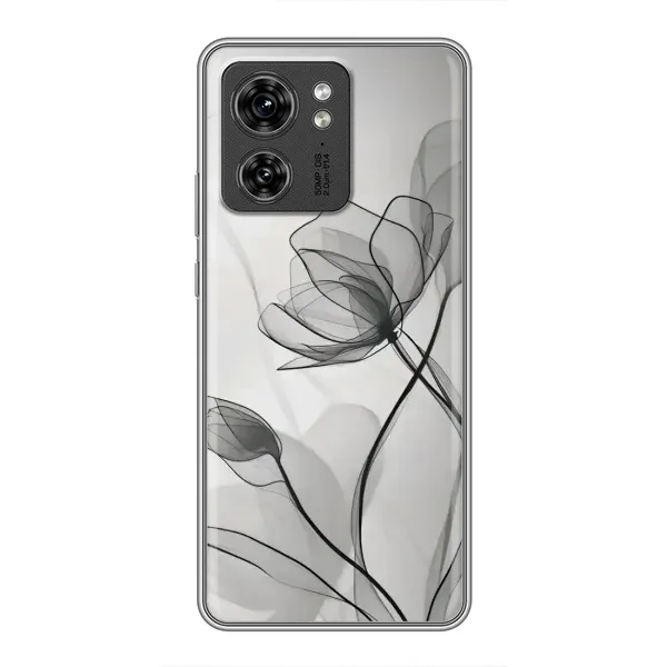 Чехол с принтом «Черные цветы» для Motorola Edge 40 Pro Чехол с принтом «Черные цветы» для Motorola Edge 40 Pro