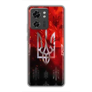 Украинские Чехлы для Motorola Edge 40 Pro с картинкой УПА (AlphaPrint) (ГЕРБ УПА)