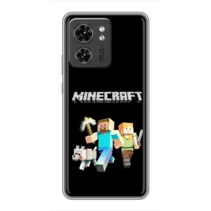 Чохол Майнкрафт на Motorola Edge 40 Pro (AlphaPrint) Minecraft (герої Minecraft)