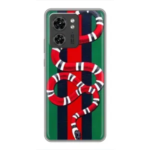 Чохли  GUCCI для Моторола Едж 40 Про (AlphaPrint) (Gucci змія)