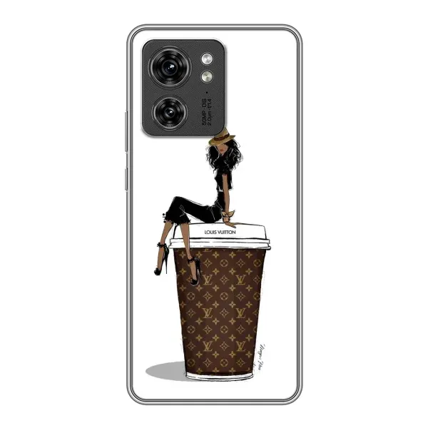 Чохол з принтом «кава LOUIS VUITTON» для Motorola Edge 40 Pro