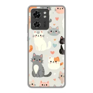 Чохол з малюнком кіт на Motorola Edge 40 Pro (Колаж котів)