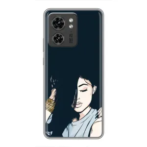 Чохол з друком для Motorola Edge 40 Pro - (Мода) (AlphaPrint) (Гарна дівчина)
