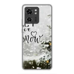 Новорічні, Святкові Чохли для Motorola Edge 40 Pro - 2024 год (Let it snow)
