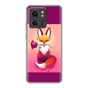 Чохли з картинкою Лисичка для Motorola Edge 40 Pro (VPrint) (Лиса з трояндою)