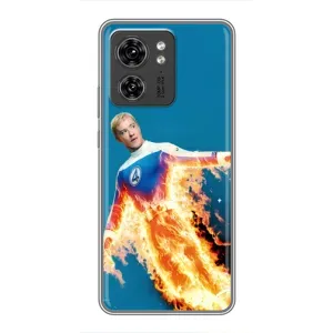 Чохол з принтом Фантастична четвірка для Motorola Edge 40 Pro (Людина-факел у вогні)