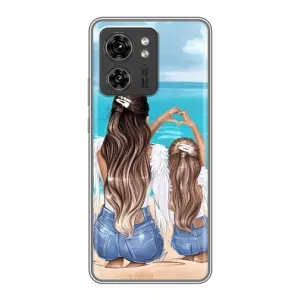 Чохол з друком для Motorola Edge 40 Pro - (Мама з дитинкою) (AlphaPrint) (Мама з донькою)