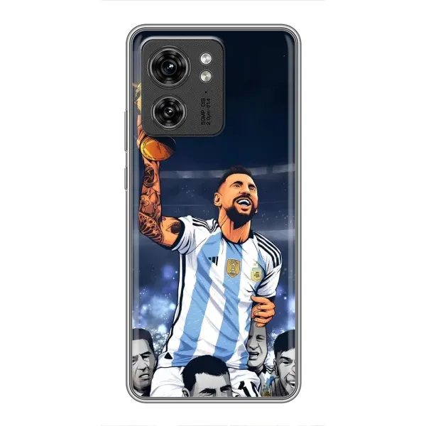 Чохол з принтом «Мессі з кубком» для Motorola Edge 40 Pro Чохол з принтом «Мессі з кубком» для Motorola Edge 40 Pro