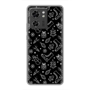 Новорічні, Святкові Чохли для Motorola Edge 40 Pro - 2024 год (Новорічний фон)