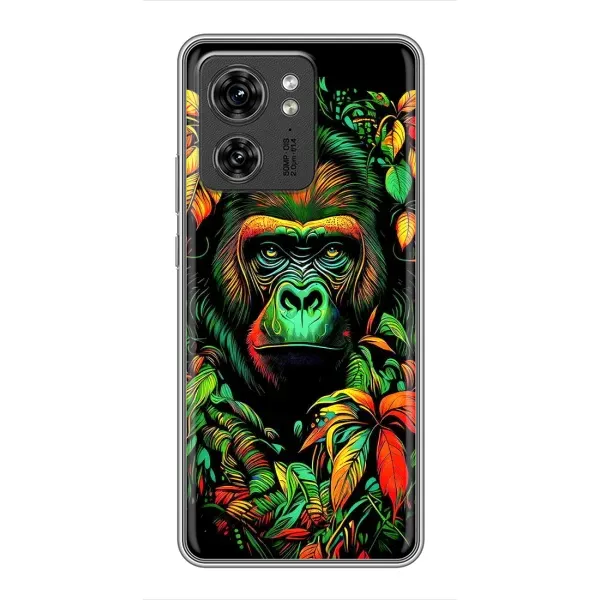 Чохол з принтом «Мавпа в квітах» для Motorola Edge 40 Pro