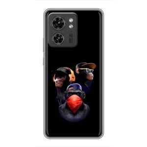 Чохол з Мавпами Motorola Edge 40 Pro - (AlphaPrint) (Три мавпи)