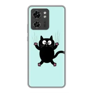 Чохол з принтом для Motorola Edge 40 Pro (AlphaPrint) Модні коти (Падаючий кіт)