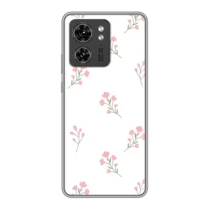 Чохол з розовим принтом для Motorola Edge 40 Pro (Рожеві квіти)