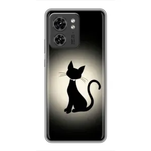 Чохол з принтом для Motorola Edge 40 Pro (AlphaPrint) Модні коти (Силует котика)