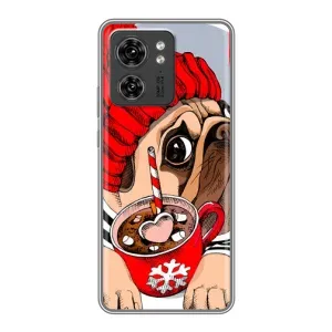 Чохли з собаками для Motorola Edge 40 Pro (VPrint) (Песик в шапці)