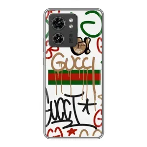 Бренднові Чохли для Motorola Edge 40 Pro - (PREMIUMPrint) (Стиль GUUCI)