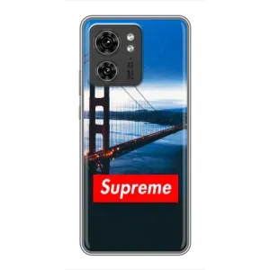 Чеохол для Motorola Edge 40 Pro з картинкою Supreme (AlphaPrint) (Стиль Supreme)