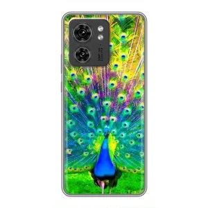 Чохол з пташками на Motorola Edge 40 Pro (VPrint) (Яскравий Павлин)