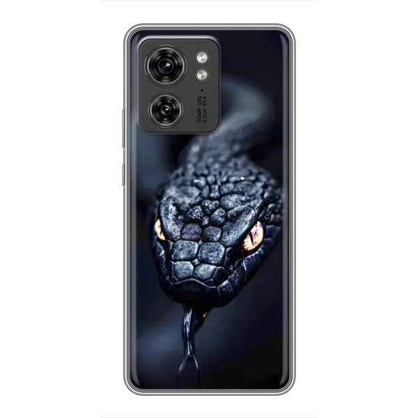 Чохол з принтом «Чорна змія» для Motorola Edge 40 Pro Чохол з принтом «Чорна змія» для Motorola Edge 40 Pro
