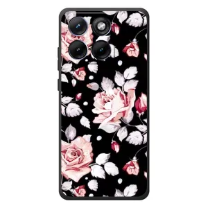Чохли з квітами для Motorola Edge 70 Fusion (VPrint) (Квіти на чорному)