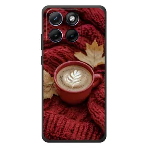 Чехол с уникальным дизайном «Осень с кофе» для Motorola Edge 70 Fusion (Кофе на пледе)