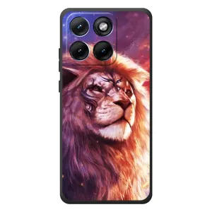 Чохол з картинкою ЛЕВ для Motorola Edge 70 Fusion (VPrint) (Красочний Лев)