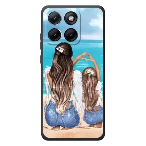 Чехол с печатью для Motorola Edge 70 Fusion - (Мама с ребенком) (AlphaPrint) (Мама с доченькой)