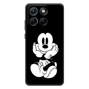 Міккі Маус чохол для Motorola Edge 70 Fusion (AlphaPrint - Мультяшні) (Маус на чорному)