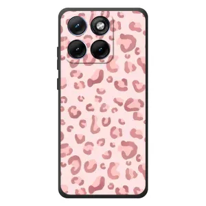 Чехол с розовым рисунком для Motorola Edge 70 Fusion (Розовый леопард)