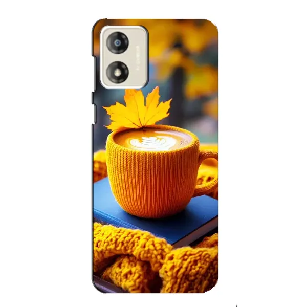Чехол с принтом «Кофе на желтом пледе» для Motorola MOTO E13 Чехол с принтом «Кофе на желтом пледе» для Motorola MOTO E13