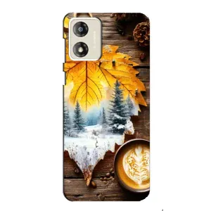 Чехол с принтом «Осенне-зимний кофе» для Motorola MOTO E13