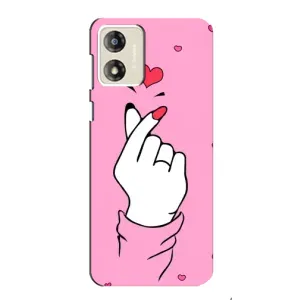 Чохол з принтом для Motorola MOTO E13 (AlphaPrint - Знак сердечка)